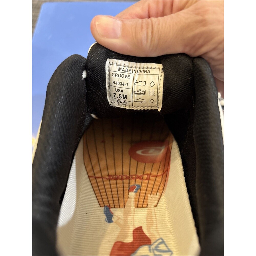 Dexter Bowling Shoes Womens Size 7.5M Black White Groove Slide-Rite B4034-1 - Picture 7 of 11